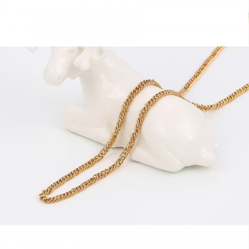 Klasiska pinuma ķēdīte ar zelta pārklājumu 14 karāti, garums 60 cm * 2,5mm